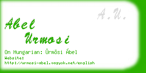 abel urmosi business card