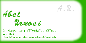 abel urmosi business card